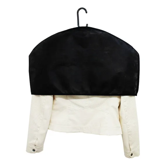 Kit 100 Ombreiras Tnt Protetoras Para Roupas Casacos Vestido Cor Preto Foto 1