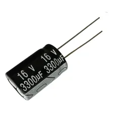 Kit 100 Pçs - Capacitor Eletrolitico 3300x16v - 3300uf X 16v Foto  mini 1