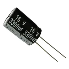 Kit 100 Pçs - Capacitor Eletrolitico 3300x16v - 3300uf X 16v Foto mini  2