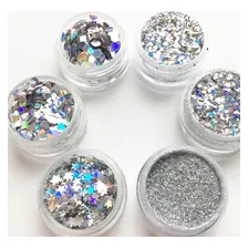 Kit 100 Potinhos Para Glitter Maquiagem E Creme Com Batoque Foto mini  2