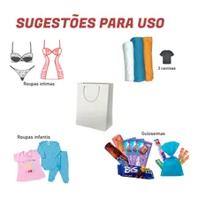 Kit 100 Sacolas Papel Kraft Presente 25x17x6cm Bolsa Festa Onstore Foto mini 3
