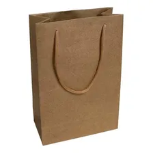 Kit 100 Sacolas Papel Kraft Presente 25x17x6cm Bolsa Festa Onstore Foto mini 1