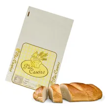 Kit 100 Sacos Pão Caseiro 25x48cm + 100 Fechos Plásticos Foto mini 2