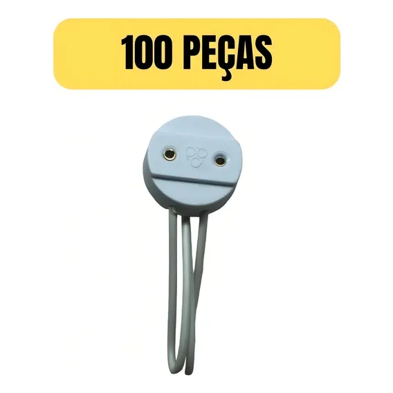 Kit 100 Soquete Fluor Tomadinha T8 Com Rabicho 119 Perlex Foto 1