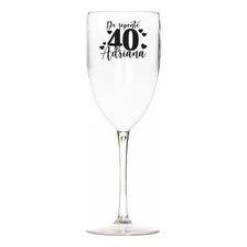 Kit 100 Taças Vinho/drink 420ml Acrílica Personalizadas Cor Cristal Foto mini 1