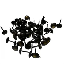 Kit 100 Tachas Tapeceiro Cabeceiras Cortiça Acabamento Cor Ouro Velho Escovado Foto  mini 1