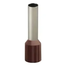 Kit 100 Terminal Ilhós Tubular Simples Para Cabo 10mm Marrom Cor Marrom-escuro Foto mini  2