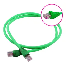 Kit 100 Un Cabo Rede 1,5m Cat6 Furukawa Gigalan Rj45 Verde Foto  mini 1