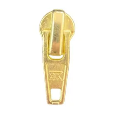 Kit 100 Un Cursor Promo Forte C/trava Nº5 P/zíper Nylon Full Cor Dourado Foto  mini 1