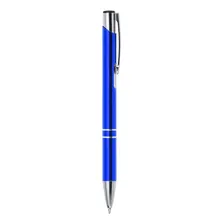 Kit 100 Unidades Caneta De Metal Mod Er143b Lisa Tinta Azul Foto mini 3