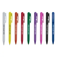 Kit 1000 Canetas Personalizadas Mod: Safira - 1099b - 1 Cor Tinta Azul Exterior Azul Foto mini 1