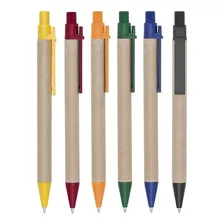 Kit 1000 Canetas Recicláveis Ecólogica Personalizada Tinta Azul Exterior Cores Foto mini 1