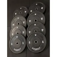 Kit 100kg Anilhas Olímpicas Bumper Crossfit Emborrachadas Cor Preto Foto mini 4