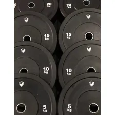 Kit 100kg Anilhas Olímpicas Bumper Crossfit Emborrachadas Cor Preto Foto mini 2