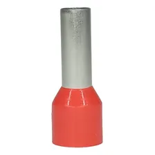 Kit 100pçs Terminal Tubular Ilhós Tubo Simples Vermelho 10mm Foto mini 1