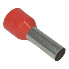 Kit 100pçs Terminal Tubular Ilhós Tubo Simples Vermelho 10mm Foto mini 3