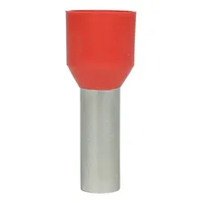 Kit 100pçs Terminal Tubular Ilhós Tubo Simples Vermelho 10mm Foto mini 2