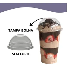 Kit 100un Copo Felicidade 330ml Tampa Bolha Sem Furo Doces Foto mini  3