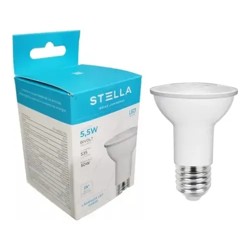 Kit 100x Lâmpada Led Par 20 Stella 5,5w 3000k Sth9020/30 Luz Branco-quente Foto 1