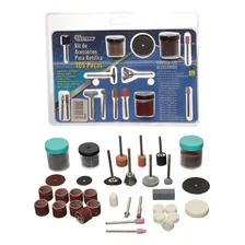 Kit 105 Acess贸rios Dremel Micro Retifica Lixas Disco Escovas Foto mini 1