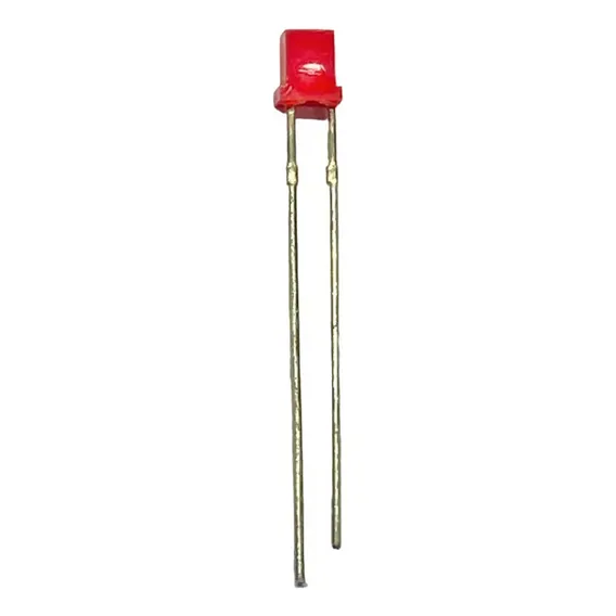 Kit 10pçs Led Vermelho Quadrado Difuso 3mm Foto 1