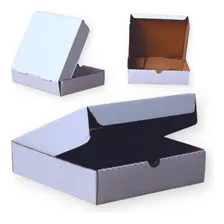 Kit 10un Caixa De Papelão Branca 20x20x5cm Esfiha Pequena Foto  mini 1
