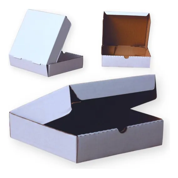Kit 10un Caixa De Papelão Branca 20x20x5cm Esfiha Pequena Foto 1