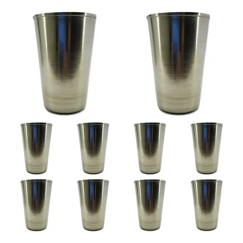 Kit 10un Copo Cuia Inox 200ml Atacado Terere Foto 1