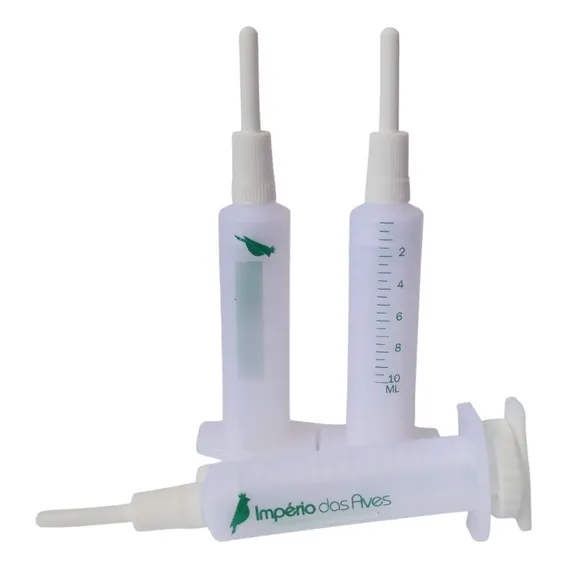 Kit 10un Seringa 10ml Para Alimentação De PÔssaros. Capacidade Em Volume 10 Foto 1