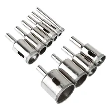 Kit 10x Brocas Diamante Vidro Marmore Piso Ceramica 6 A 30mm Foto mini 1