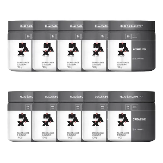 Kit 10x Creatine - 100g - Max Titanium Foto 1