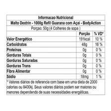 Kit 10x Malto Dextrin 1000g Refil Guarana/açaí Bodyaction Foto mini 3