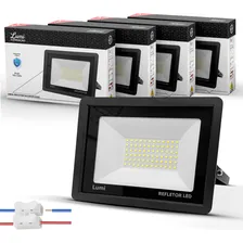 Kit 10x Refletor Led 200w Branco Frio 6500k Ip66 Cor da carcaça Preto Foto  mini 1