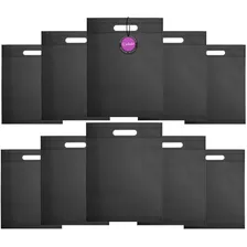 Kit 10x Sacolas Em Tnt Premium Termo Selado Nifty Topget Cor Preto Foto mini 1