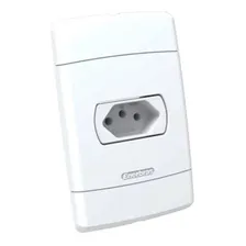 Kit 10x Tomada 10a Enerbrás Neosotille 250v Completo Branco Foto mini 2
