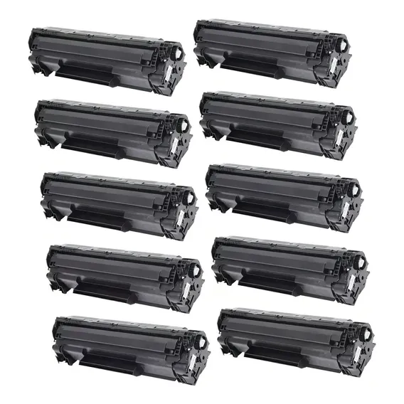 Kit 10x Toner Compatível Com Ce285 85a Cb435 35a Cb436 36 Tinta Preto Foto 1