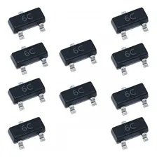 Kit 10x Transistor Smd Npn Bc817 45v 500ma Sot23 Bc817lt1-6c Foto  mini 1