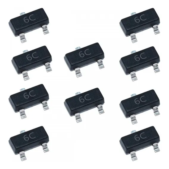 Kit 10x Transistor Smd Npn Bc817 45v 500ma Sot23 Bc817lt1-6c Foto 1