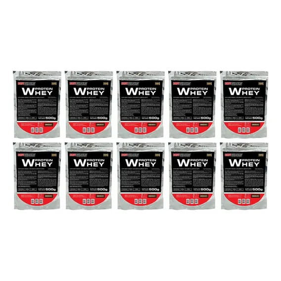 Kit 10x Whey Protein 500g Chocolate - Bodybuilders Foto 1