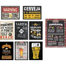 Kit 11 Quadros Decorativos Drinks Cocktail Bar Área Gourmet Cor N/A Foto mini 1