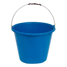 Kit 12 Balde Plástico Azul Liso 12 Litros C/alça Aço Foto  mini 1