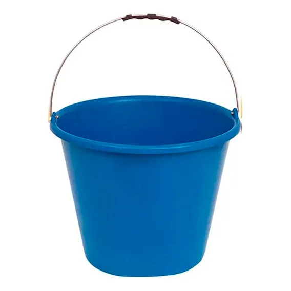 Kit 12 Balde Plástico Azul Liso 12 Litros C/alça Aço Foto 1