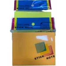 Kit 12 Bloco Auto Adesivo Lembrete Folhas Neon 100x76mm Foto mini 4