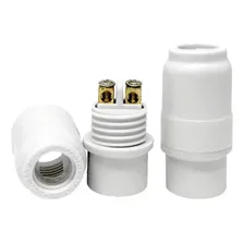 Kit 12 Bocal Pendente Soquete E14 Plástico Branco Decorlux Foto  mini 1
