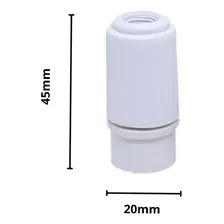 Kit 12 Bocal Pendente Soquete E14 Plástico Branco Decorlux Foto mini  3
