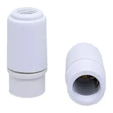 Kit 12 Bocal Pendente Soquete E14 Plástico Branco Decorlux Foto mini  2