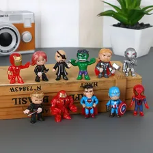 Kit 12 Bonecos Miniatura Vingadores Action Figure Decoração Foto mini 2