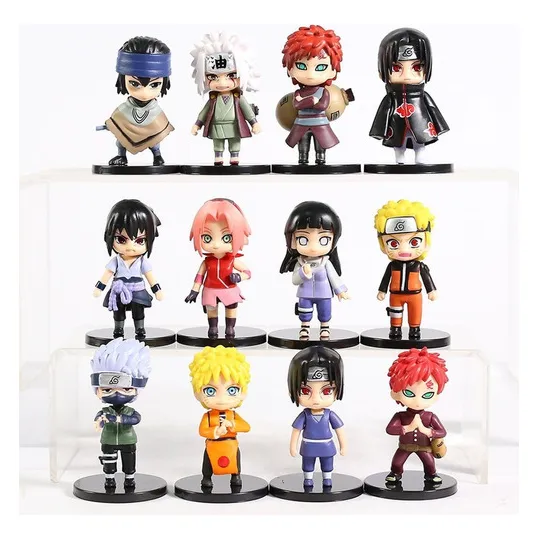 Kit 12 Bonecos Naruto Action Figure Sasuke Itachi Jiraya Foto 1