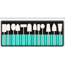 Kit 12 Brocas Branca Polidora Motor Unhas Unha Foto mini 3