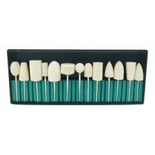 Kit 12 Brocas Branca Polidora Motor Unhas Unha Foto mini 1